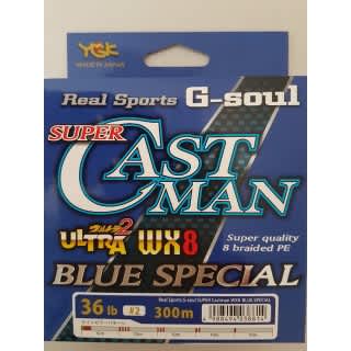 YGK G-Soul Super Castman Ultra Blue Special WX8 300m #2 36lb